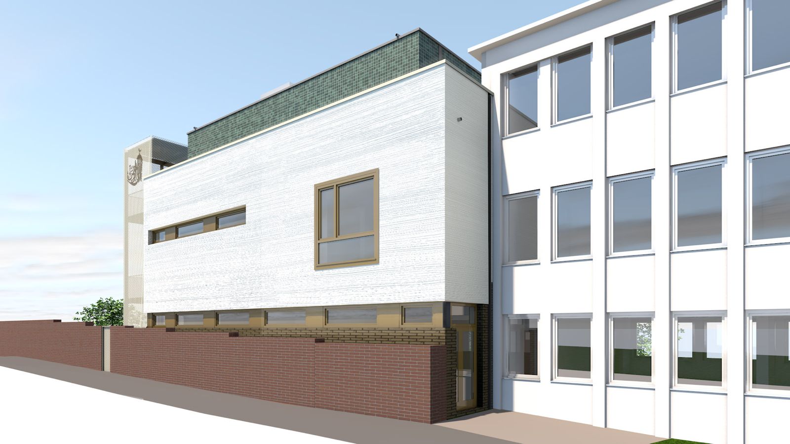 Straßenansicht neuer Eingang